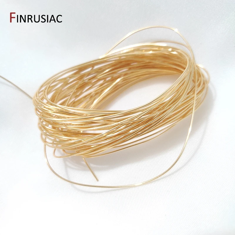 8 Sizes Of 5 Meters Jewelry Making Metal Wire, 18K Real Gold-Plated Copper Wire DIY Jewelry Making Accessories Wholesale