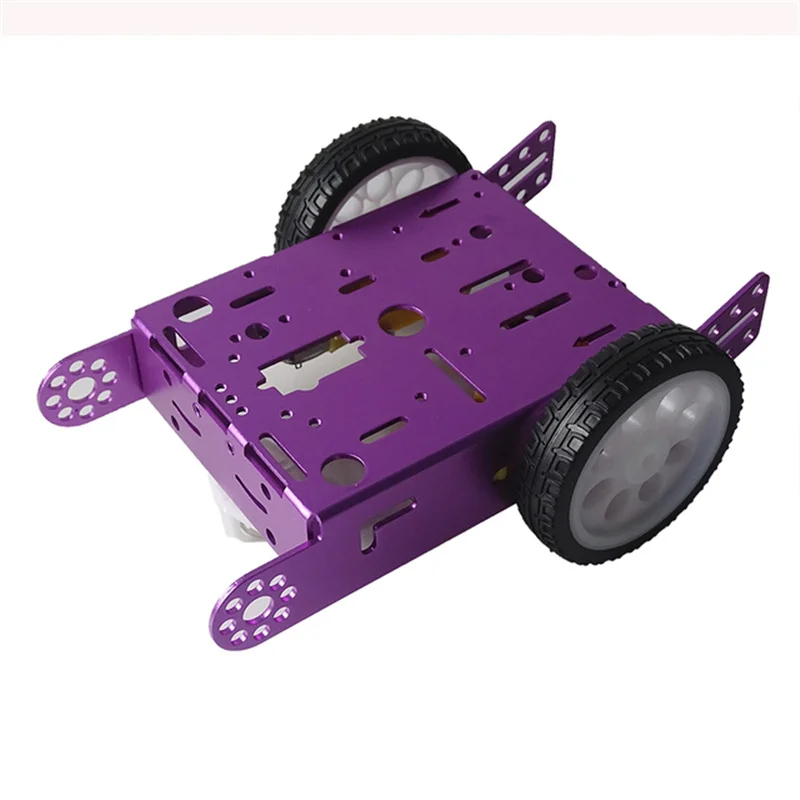 2WD Nhôm Xe Mới Giáo Dục Đồ Chơi Robot Thông Minh Trên Xe Ô Tô Khung Xe Hợp Kim 2WD Robot Thông Minh Sườn Xe Ô Tô Bộ DIY MBOT Xe Ô Tô