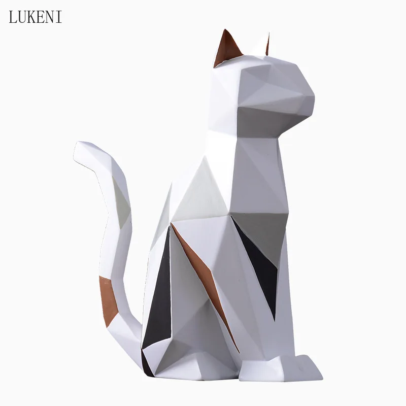 

Nordic Modern Minimalist Geometric Animal Resin Crafts Ornaments Creative Home Living Room Desktop Soft Decorations