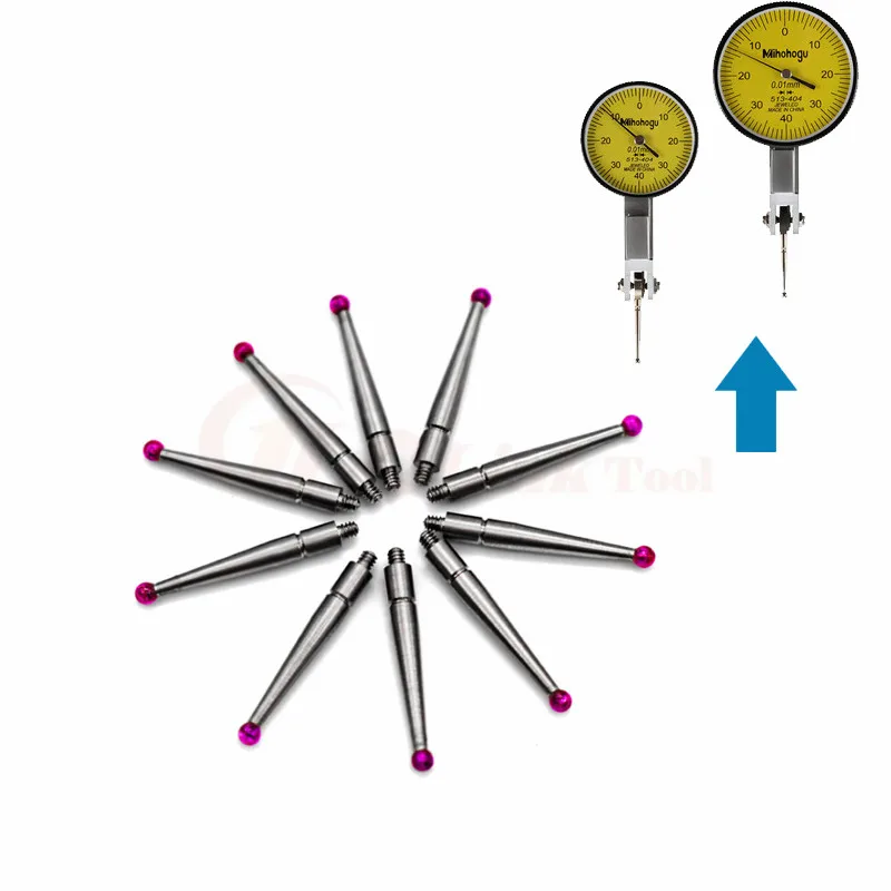 M2 Thread Ruby 3D Three Dimensional Gauge Meter Coordinate Measuring Machine CMM Tip Lever Tip Probe Dial Test Indicator Probe