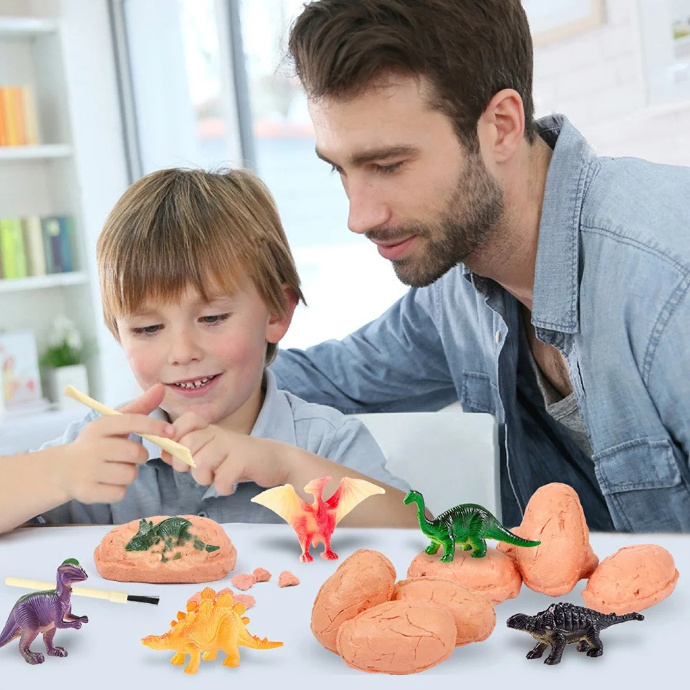 12Pcs Diy Dinosaurus Eieren Archeologische Opgraving Serie Model Leren Educatief Paleontolog Fossielen Geschenken Speelgoed Voor Kinderen