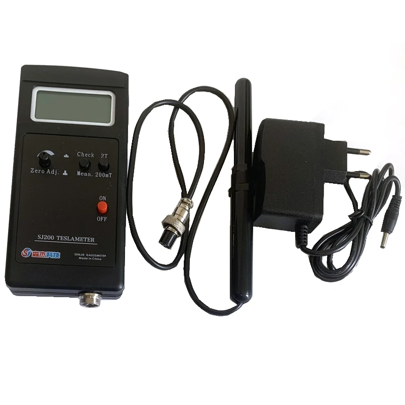 

SJ200 Digital Gauss Meter Static Magnetic Field Tesla Tester 0-200Mt-2000mT with Adapter