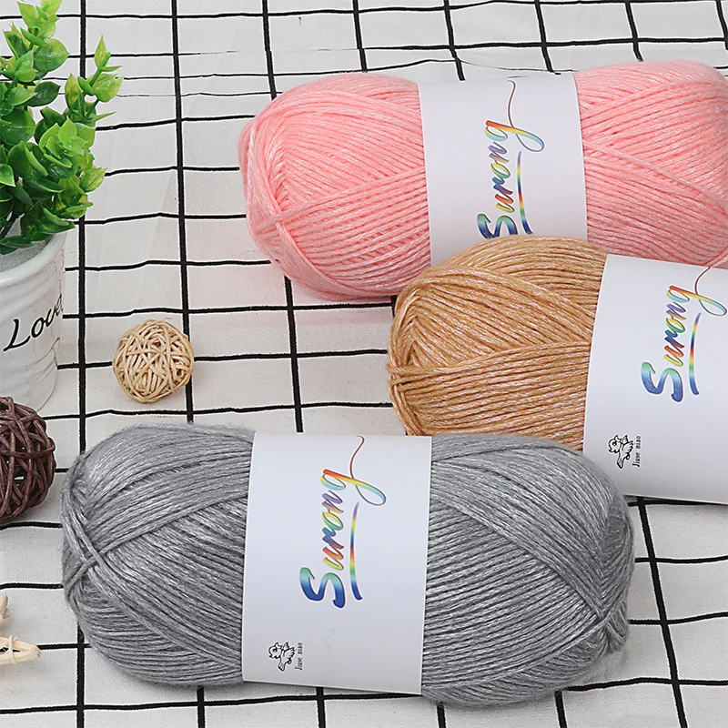 3pieces Wool Yarn  Hand-Woven Diy Rod, Needle and Thread Scarf Coat Sweater Thread Medium Thickness Wool Ball 100g/ball