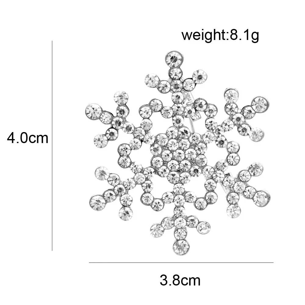 CINDY XIANG 2 Styles Avaibale Rhinestone Snowflake Brooch Autum Winter Design Fashion Party Pin High Quality Accessories