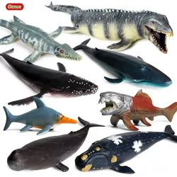 Oenux Soft Prehistoric Sea Life Animals Dunkleosteus Terrelli Mosasaurus Plesiosaur Ocean Blue Whale Model Action Figure Kid Toy