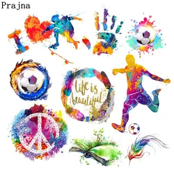 Colorful Football Applique Thermal Stickers Iron-On Transfer For Clothing DIY Butterfly Heat Transfer Patches On Clothes Print