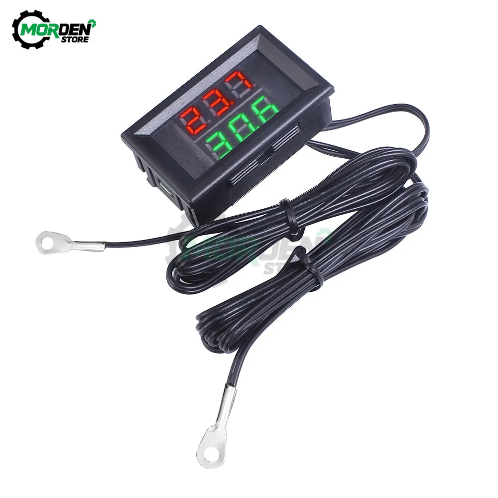 Mini DC4-28V LED Digital Termometer Sensor Hygrometer Pengukur Kulkas Akuarium Monitoring Display Kelembaban Detector