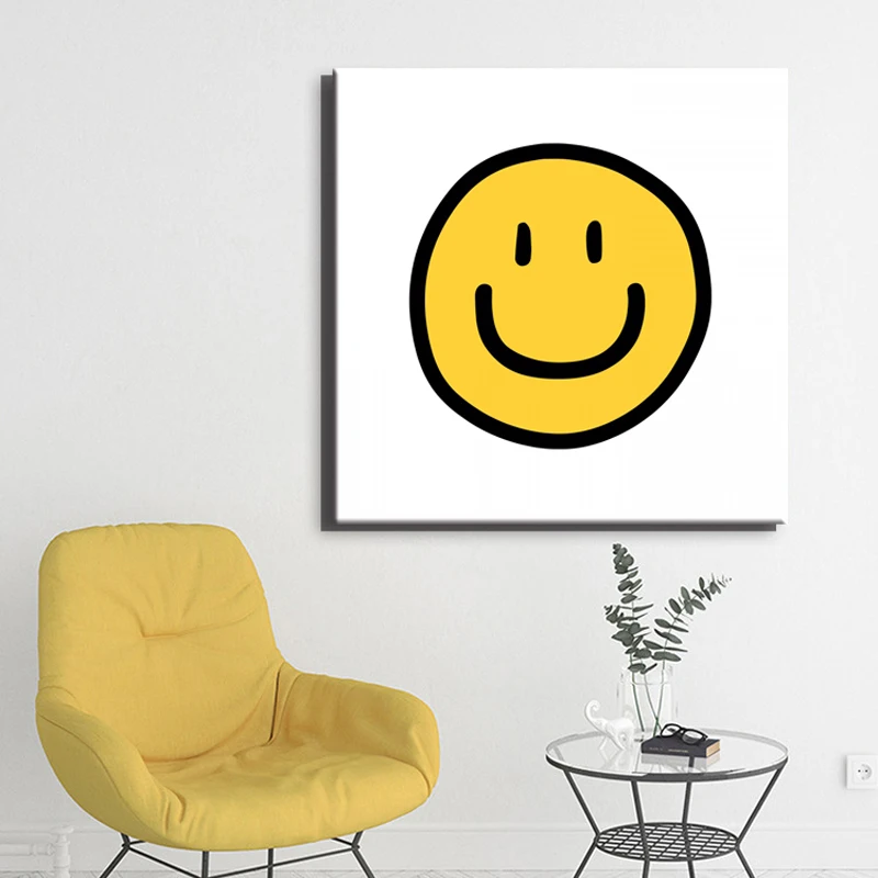 Lovely Smile Flower Wall Art Canvas Print Poster Sunshine Niche Hanging Picture Nordic Wall Poster For Living Room Home Decor