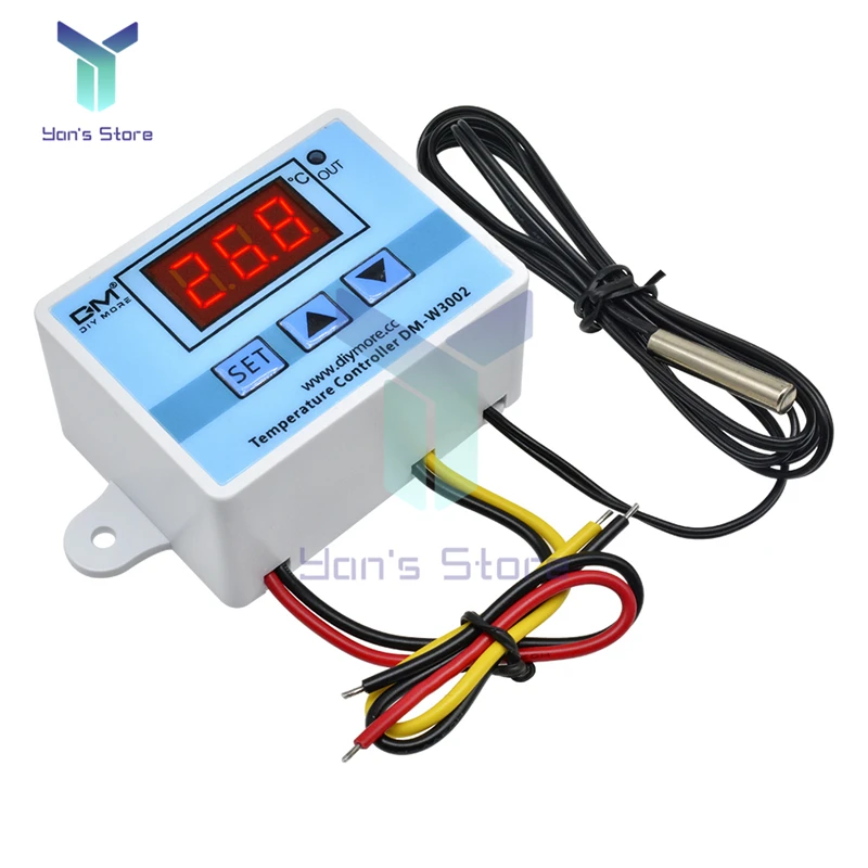 12 فولت 24 فولت 220 فولت W3002 الرقمية LED متحكم في درجة الحرارة 10A التتابع ترموستات منظم التدفئة التبريد التحكم التبديل XH-W3002