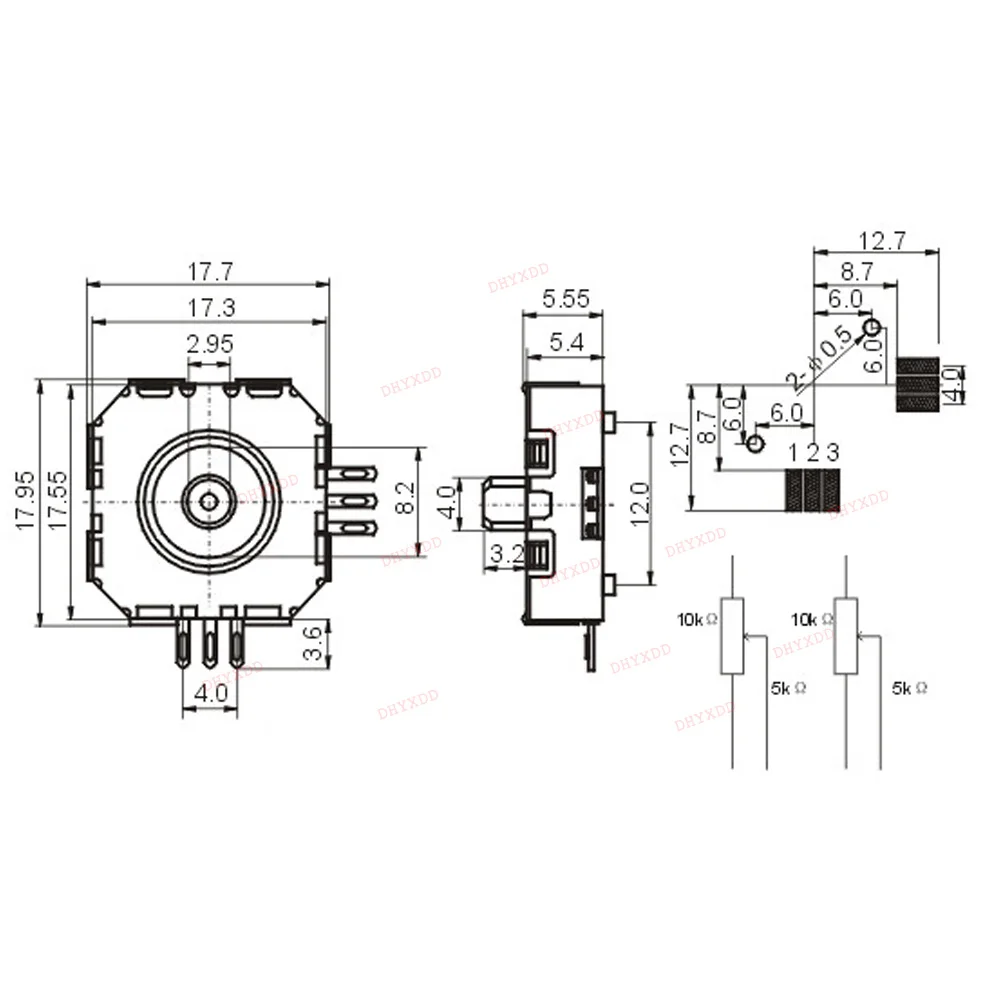 1Pcs 3D Analog Joystick Thumb Arcade Stick For PSP Joystick Potentiometer Switch Console Controller Repair