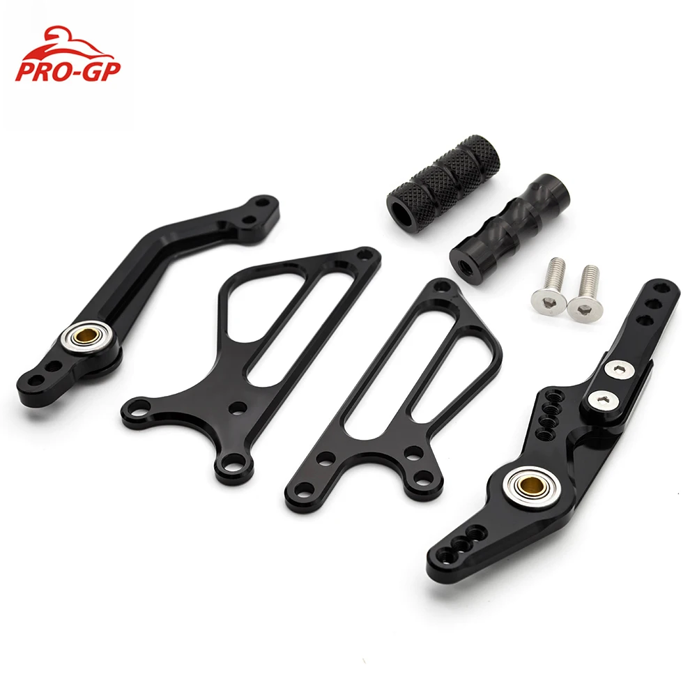 Motorcycle Aluminum Front Rear Footpegs Foot Pegs Footrest Pedals Bracket Set For Triumph DAYTONA 675 675R Street Triple