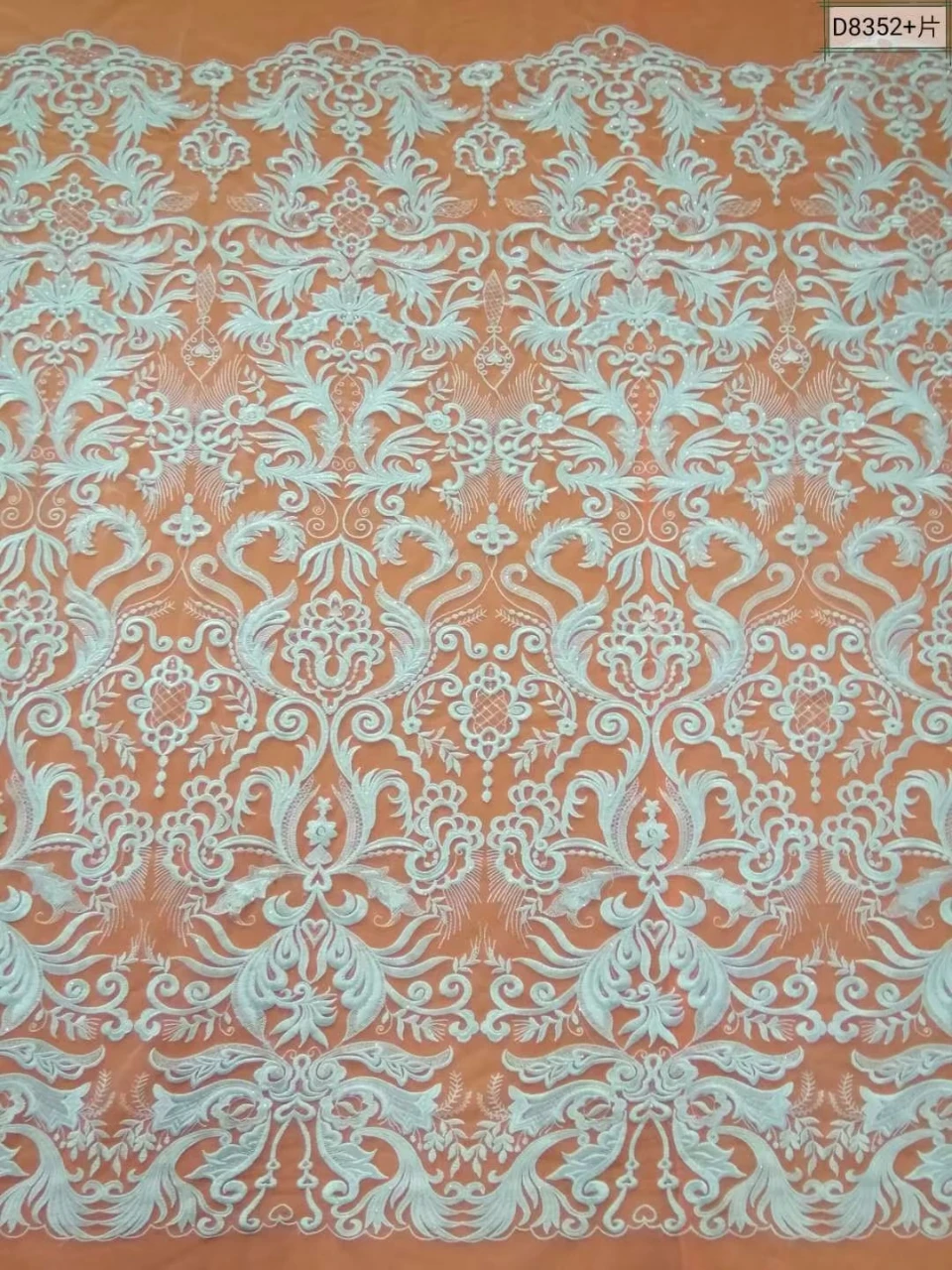 

Wholesale Hot Sale Embroidery lace fabric appliques For Wedding Dress Lace Fabric 10 Yards/ lot