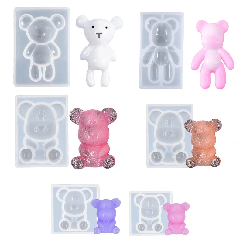 

Cute Bear Silicone Mould Paw Decorative Craft DIY 3D Animals Shape Bear Mold Epoxy Resin Molds Kids Toy Key Chain Jewelry Making