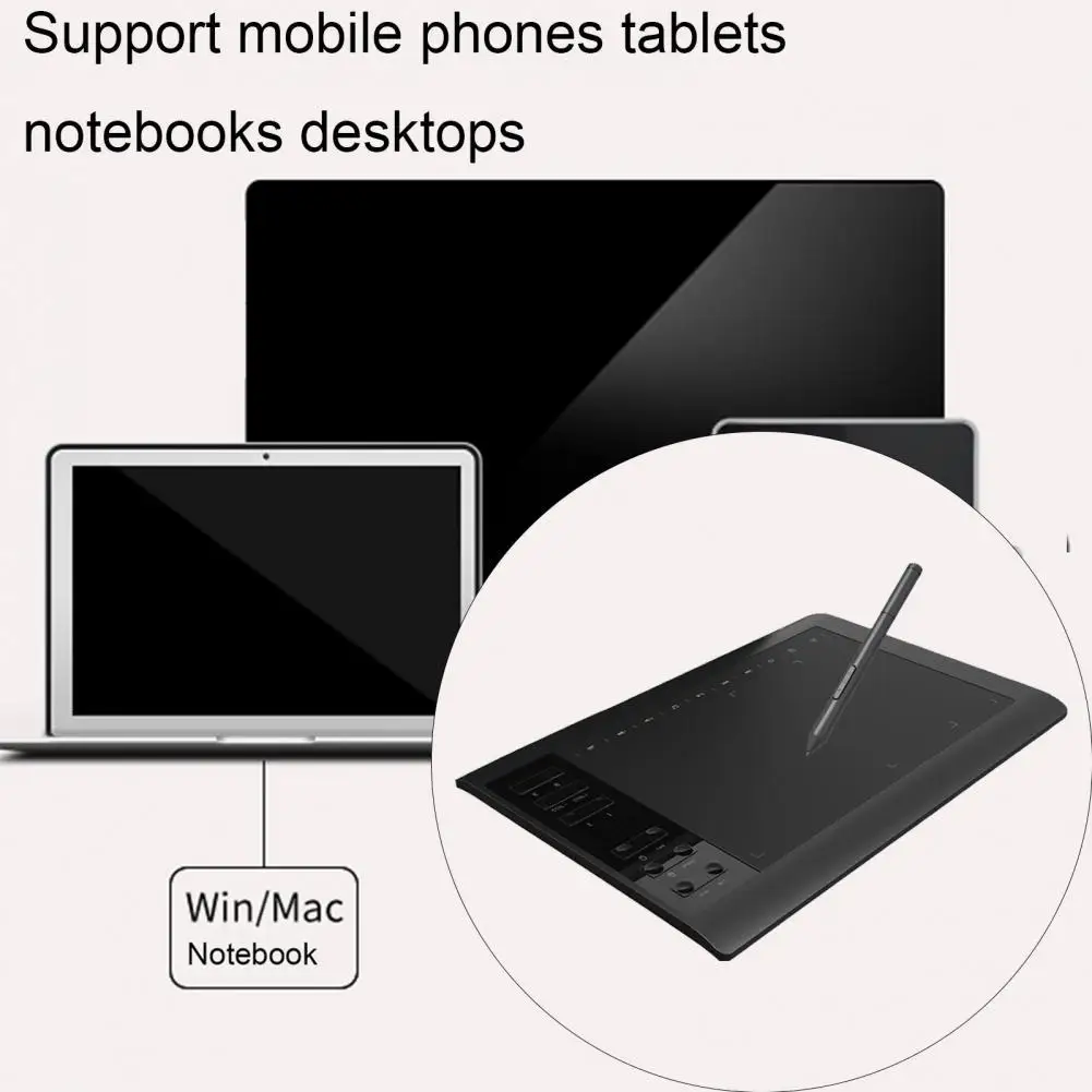 Graphics Tablet Support Windows Mac Drawing Tablet With Stylus Pen Writing Tablet for PC Laptop/Android Phone