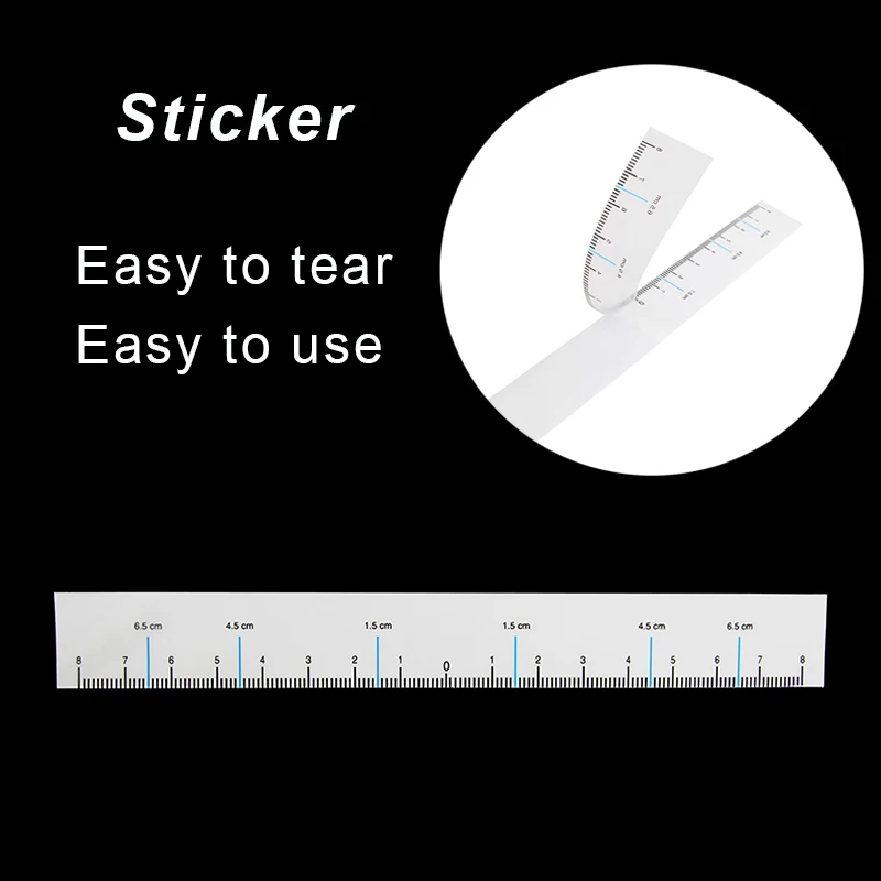 25pcs Disposable Eyebrow Ruler Sticker Microblading Eyebrow Stencil Brow Measuring Tools Permanent Makeup Supply PMU Accessories