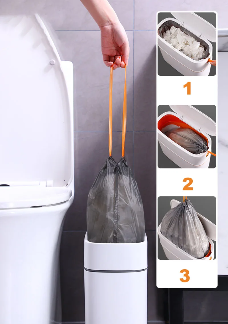 Joybos 20 Rolls Garbage Bag For Trash Can Thicken Vest Style Storage Bag For Home Waste Bins Pet Trash Bags Portable Garbage Bag