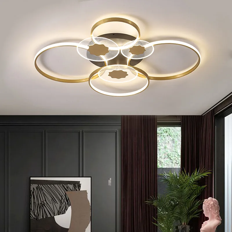 Northern Europe Circel Rings Chandelier For Living Room Bedroom Home AC85-265V Modern Led Ceiling Chandelier Lamp Fixtures