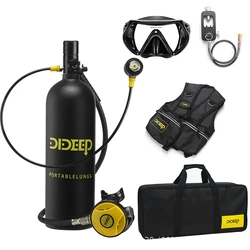 DIDEEP 2L Mini Scuba Diving Cylinder Oxygen Tank Kit Breathe Underwater Tank Scuba Diving Equipment Snorkel X5000Pro New