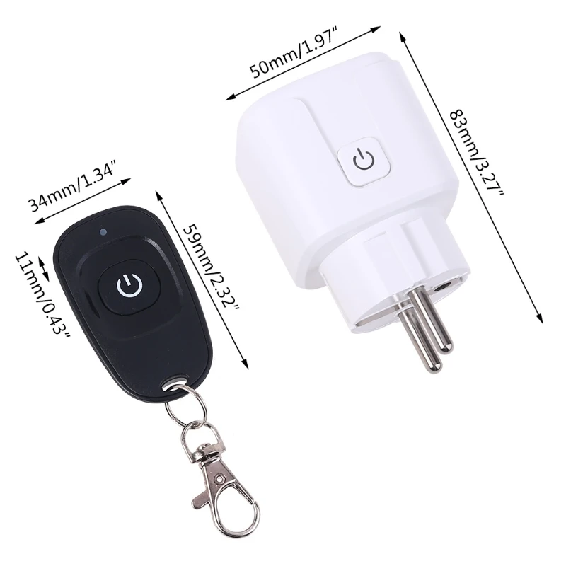 منفذ مقبس طاقة ذكي مزود بواي فاي وجهاز تحكم عن بعد RF لاسلكي 433 ميجا هرتز مع مقبس توصيل أوروبي لمكتب منزلي