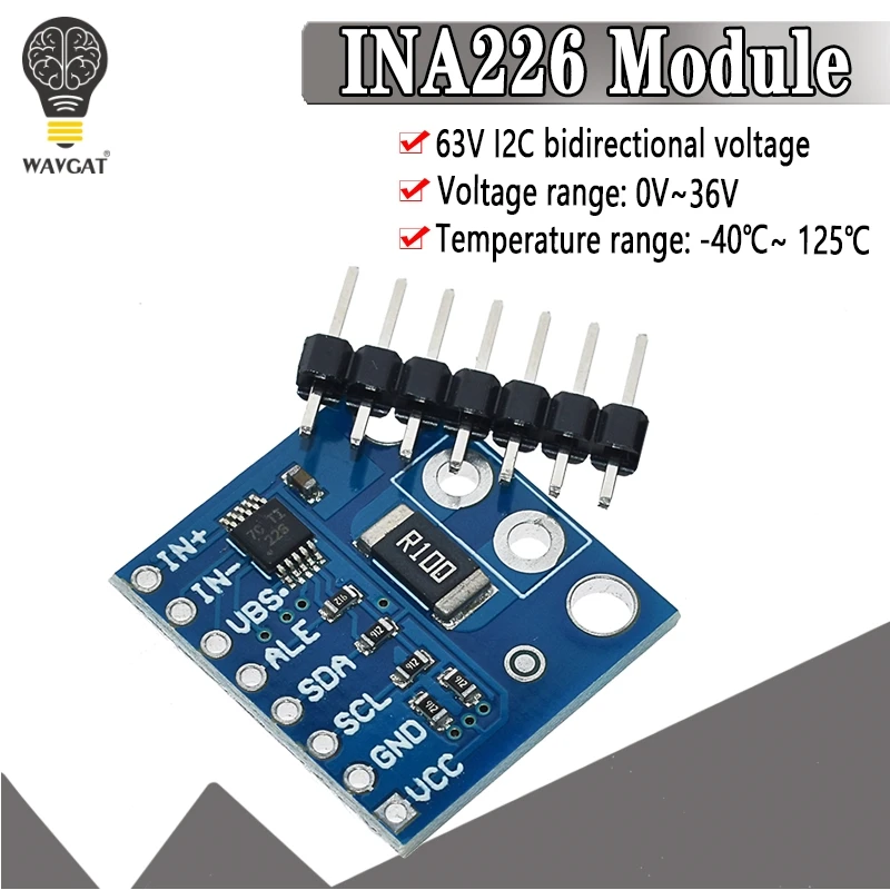 INA226 IIC interface Bi-directional current/Power monitoring sensor module 226 0.01Ohm 0.1Ohm