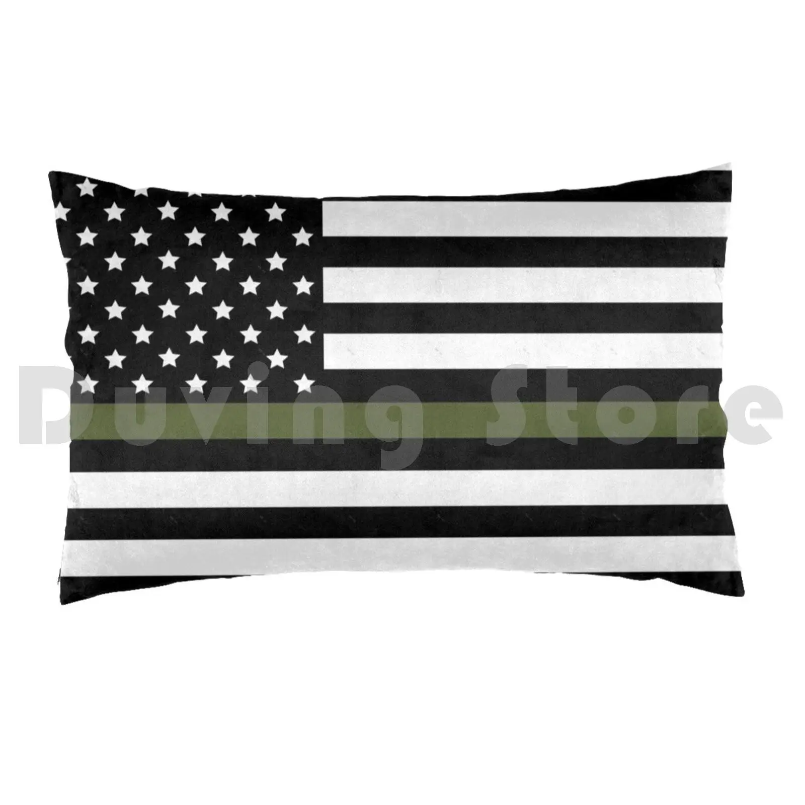 Green Lives Matter ( Military Flag )Pillow case Military Flag American Flag Military Support