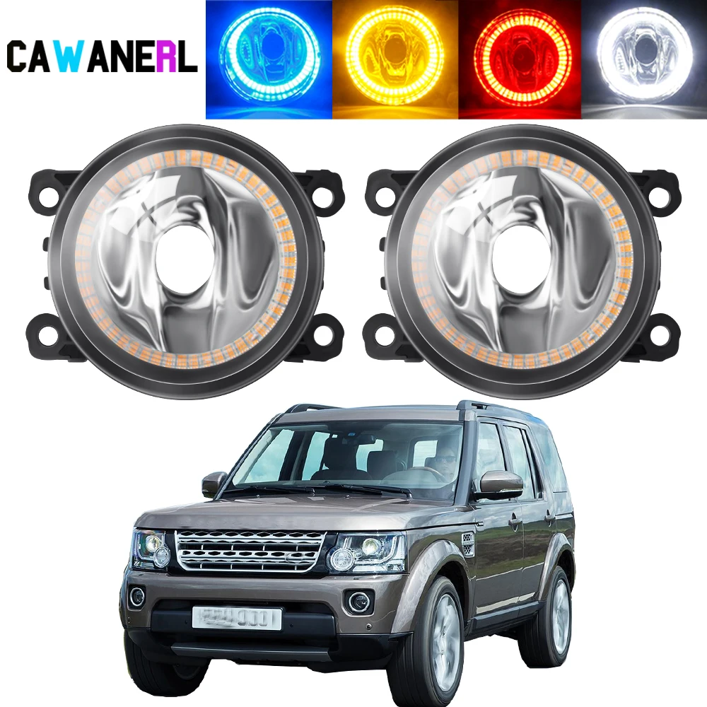 Car Angel Eye Fog Light Assembly Halo Ring Lampshade + Replaceable 20W Lamp For Land Rover Discovery 4 LR4 SUV (LA) 2010-2013