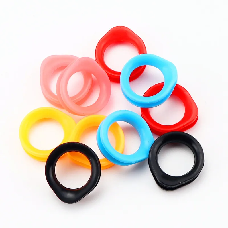 

20 pcs New professional Silica gel hair scissors ring cutting barber loop scissor Circle shears ring Hairdresser scissors rings