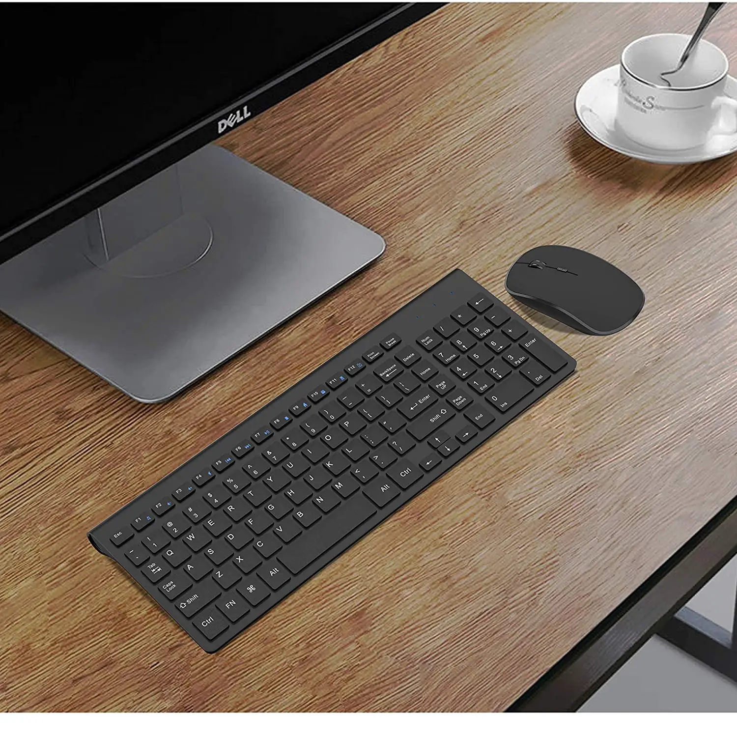 Rechargeable Keyboard Mouse,Wireless Keyboard And Mouse set,2.4G Scissor Port Less Noisy Design Suitable For Home Office/library