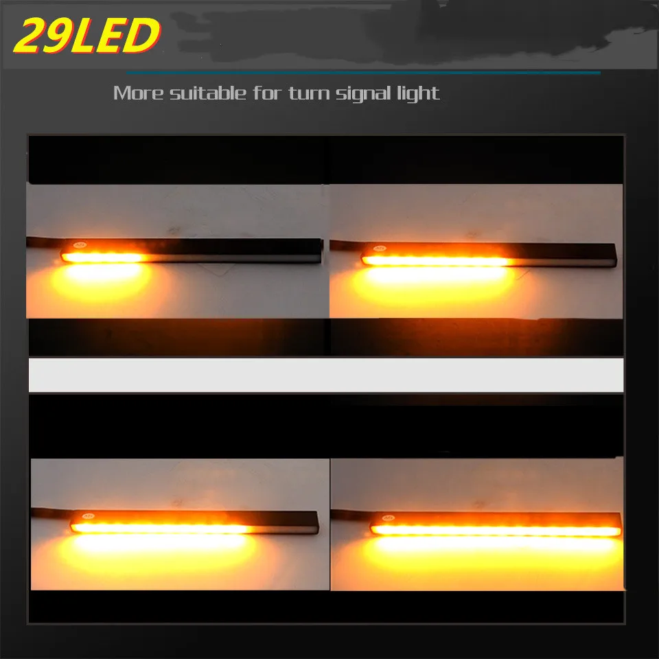 2pcs 29 LED Daytime Running Lamps DRL Ultra Slim Switchback White/Amber water turning signal light for SUV truck ATV 4x4 Jeep