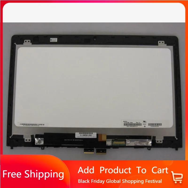 

Original 14" Laptop Screen For Lenovo Thinkpad S3 Yoga 14 20FY0002US FHD 1920*1080 LCD DisplayTouch Screen Assembly With Frame