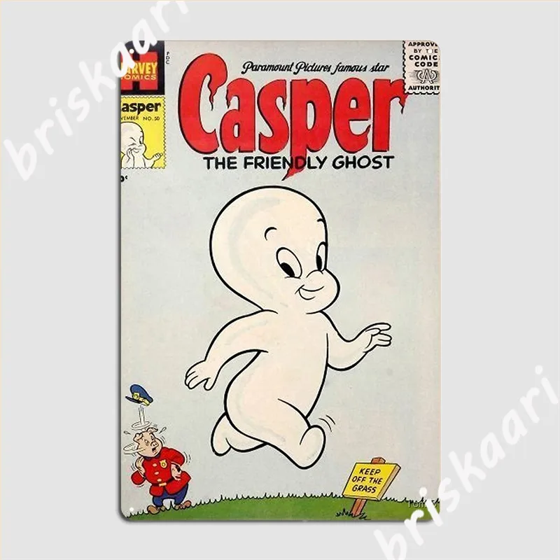 Casper The Friendly Ghost Metal Sign Garage Club Retro Plaques Wall Pub Tin Sign Posters