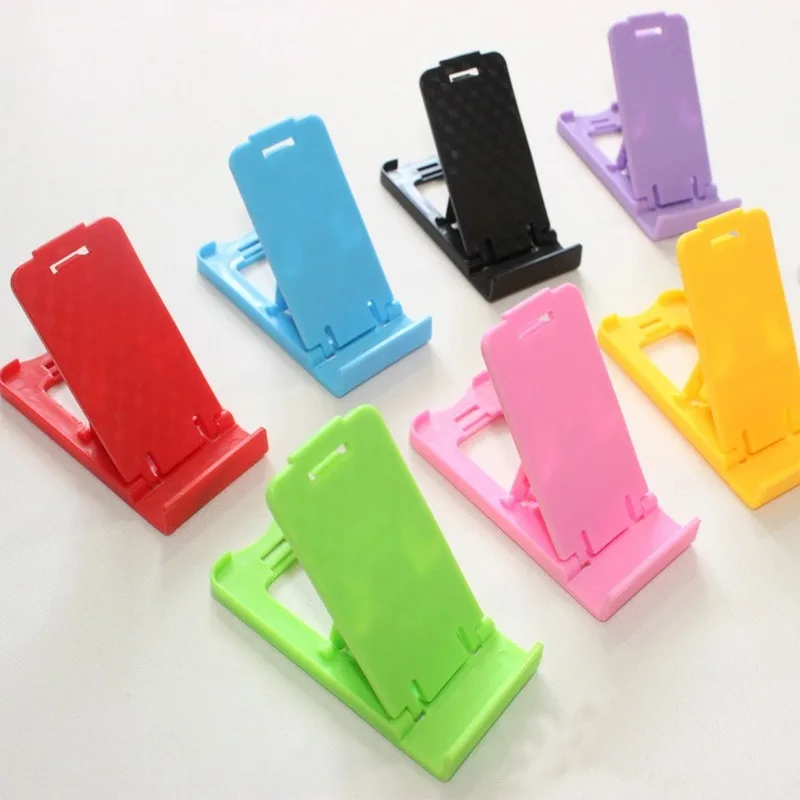 1pc Phone Holder Cellphone Stand Universal Mobile Phone Colorful PT Plastic Adjustable Folding Smart Phone Holder Seat