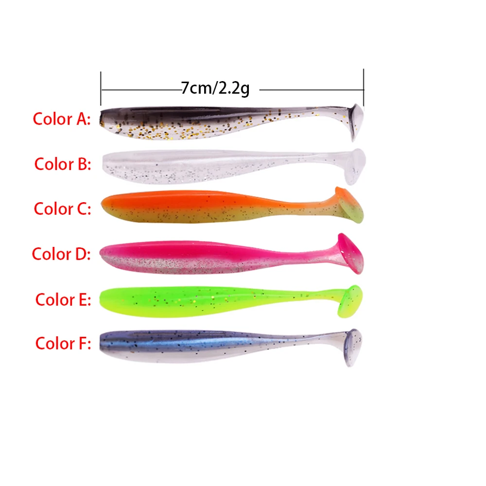 JonStar Easy Shiner 5pcs/lot soft lure 7/9/12cm Fishing lure Shad Silicone bait Soft Plastic Bait Feeder For Pike fishing