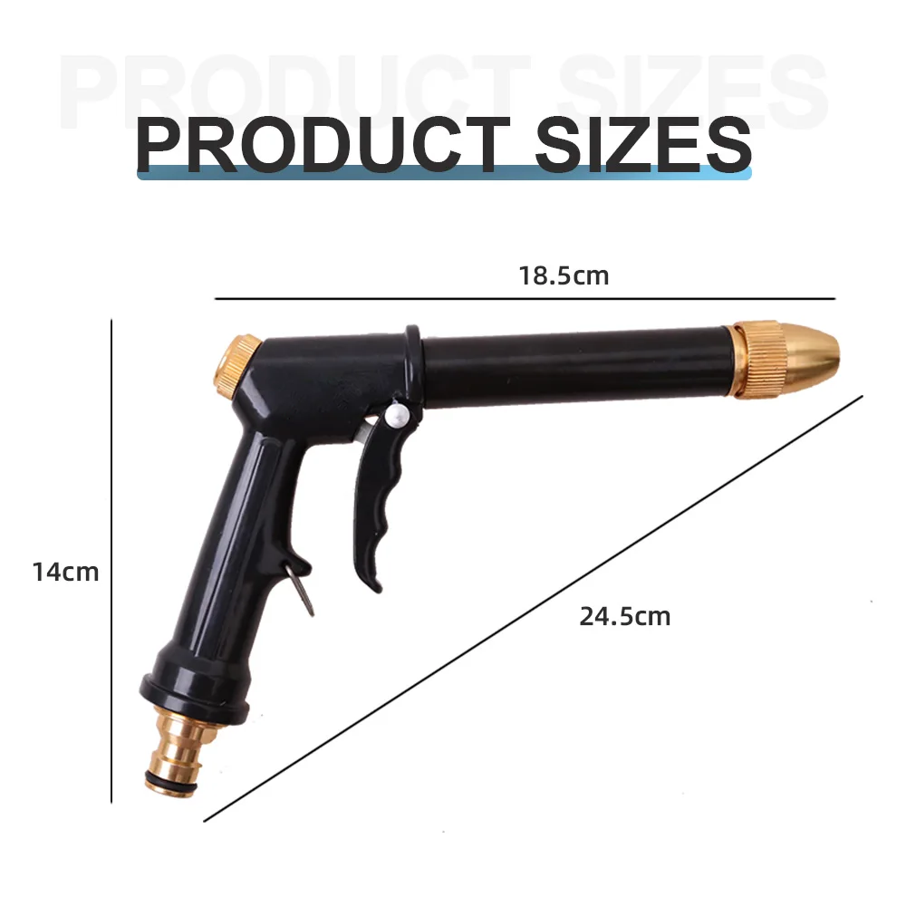 Wysokociśnieniowy regulowany pistolet na wodę podlewanie wąż metalowy pistolet opryskiwacz ogrodowy myjnia samochodowa myjka ciśnieniowa # WG70001 +