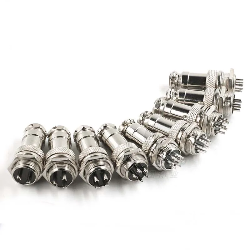 

10 комплектов GX16 XLR Сделано в Китае 2 3 4 5 6 7 8 9 10 Штекерная вилка 16 мм Мужской Разъем ролик для HP авиации круговой разъем