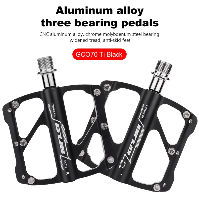 GUB Bike Pedal Carbon Fiber Ultralight Three Seal Bearing Widen Non-slip With Cleats For MTB Mountain Road Bicycle Accessories