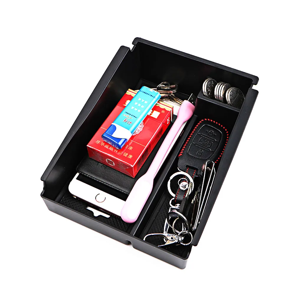 Armrest Storage Box Central Console Glove Tray Holder For Hyundai Tucson TL 2015 2016 2017 2018 2019 AT DRIVE Car Organizer
