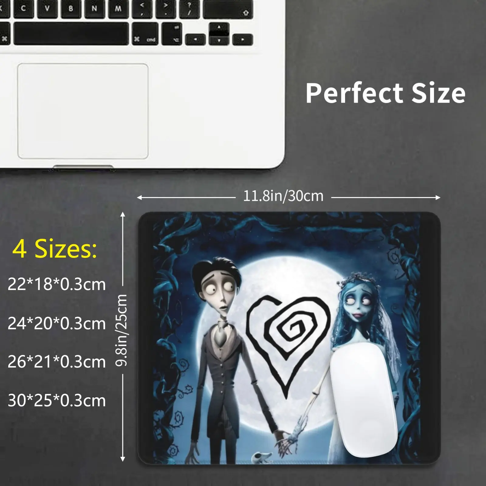 Corpse Wedding In Gothic Fantasy. Mouse Pad 12 Tim Burton Corpse Bride Gothic Love Dark