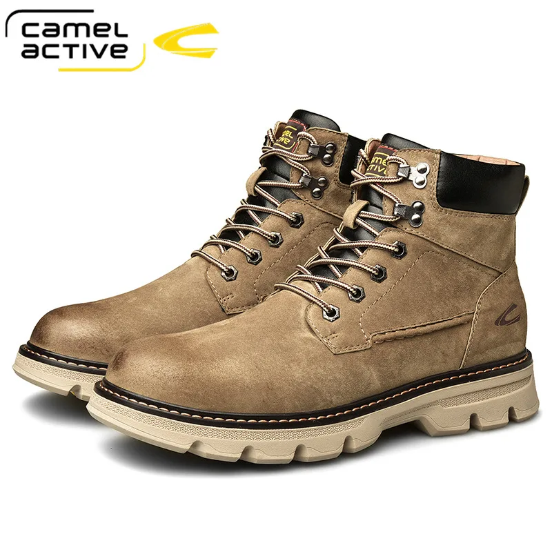 

Camel Active New Fashion Outdoor Tooling Boots Genuine Leather Men's Shoes Casual Short Ankle Boots zapatos de hombre