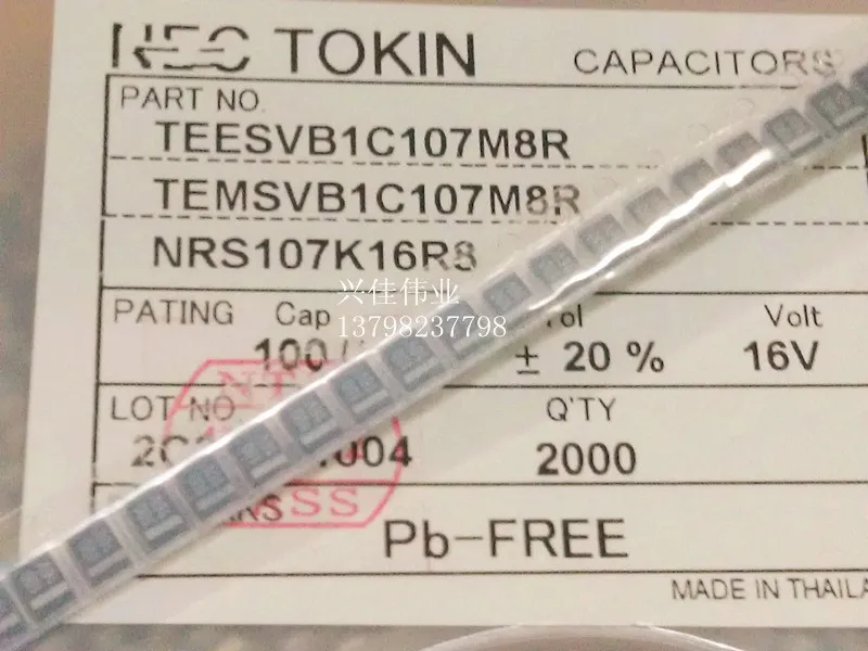 Original 5pcs/ 16V100UF 107C 100UF 16V B3528 B Type Tantalum Capacitor SMD