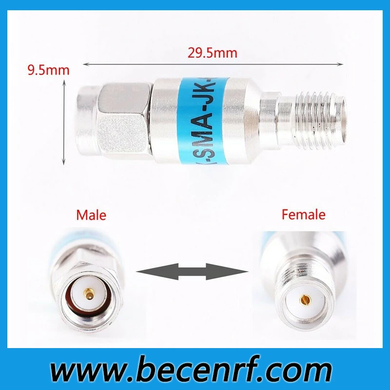 Free Shipping RF Coaxial DC Block DC-6Ghz SMA tri-element alloy straightener SMA Male and Female Terminal Block