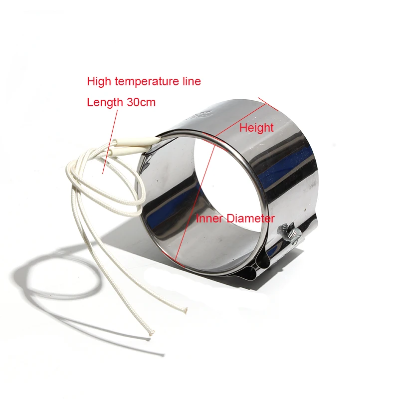 LUJINXUN Mica Band เครื่องทําความร้อนสแตนเลส 25x25 มม./25x30 มม. (IDxH) AC220V 60 W/70 W สําหรับเครื่องฉีดพลาสติก 2 pcs