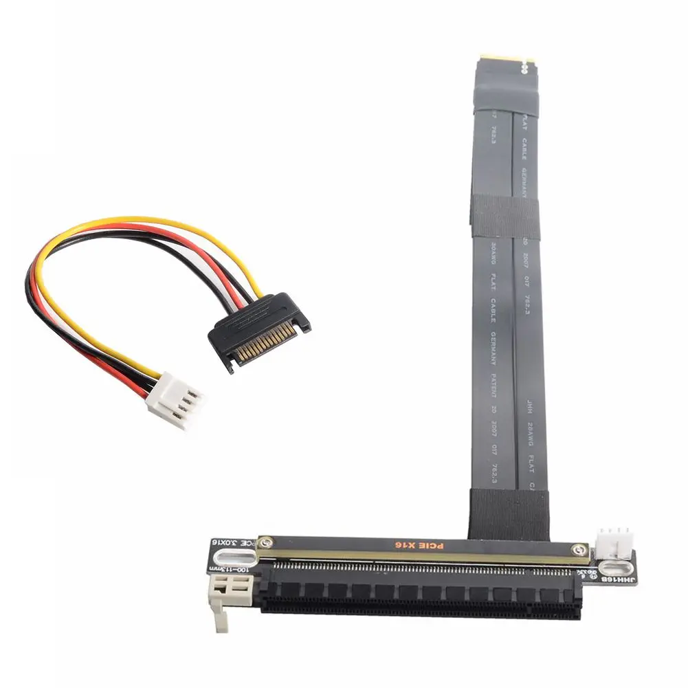 PCI-E 3.0 16x PCIe x16 Extender to M2 M.2 NVMe M-Key Riser Card Extension Cord Gen3.0 32Gbps with Sata Power Cable