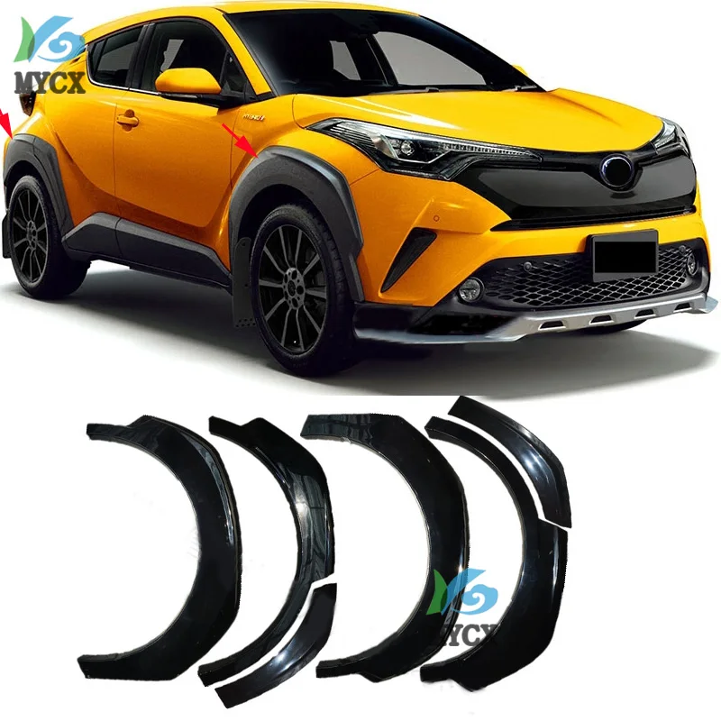Akcesoria samochodowe niepomalowane nadkola nadkole 6 sztuk dla Toyota C-HR CHR 2016 2017 2018 2019 Car styling