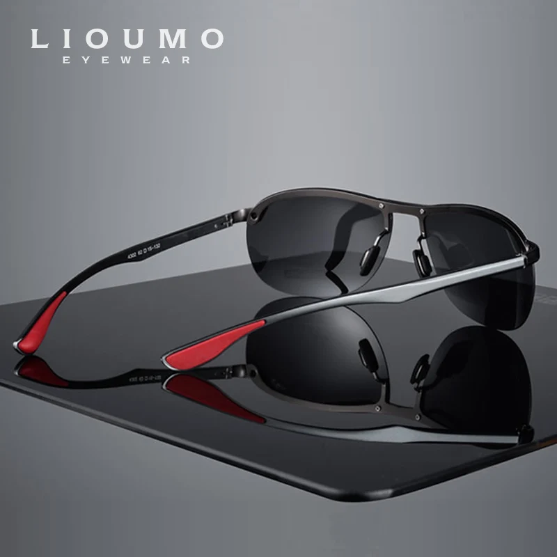 Brand Rimless Intelligent Photochromic Sunglasses Polarized Men Women Anti-Glare Driving Sun Glasses Unisex Chameleon UV400 Lens