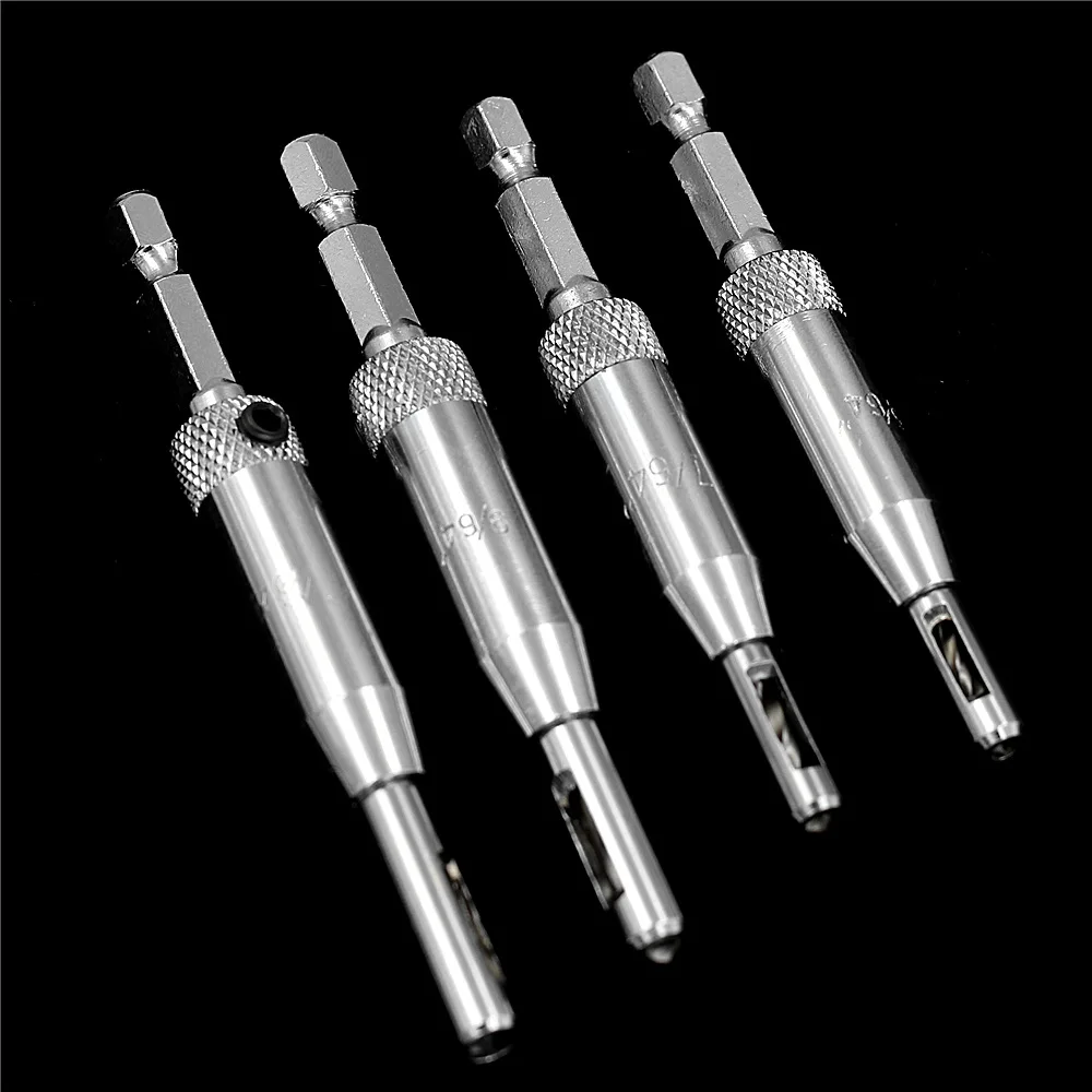 Door and window hinge opener woodworking drilling hexagonal drill positioning special-shaped drilling set tool