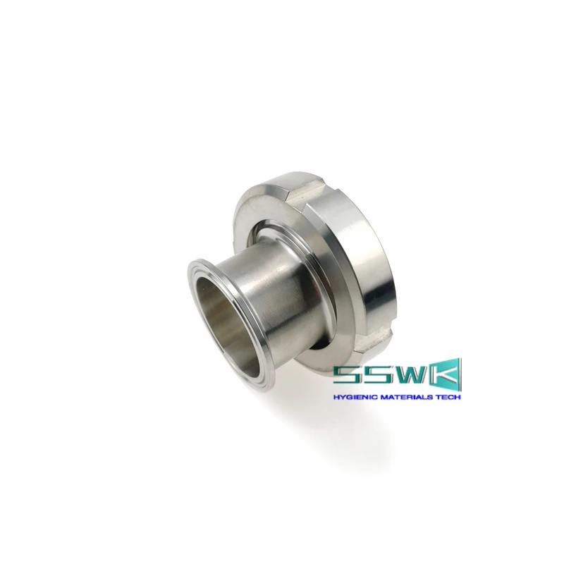 DIN 11851 Weld Male to Tri Clamp Adapters DN50 (TC OD64mm) Welding Liner & Nut x TC 2 in Sanitary Fittings