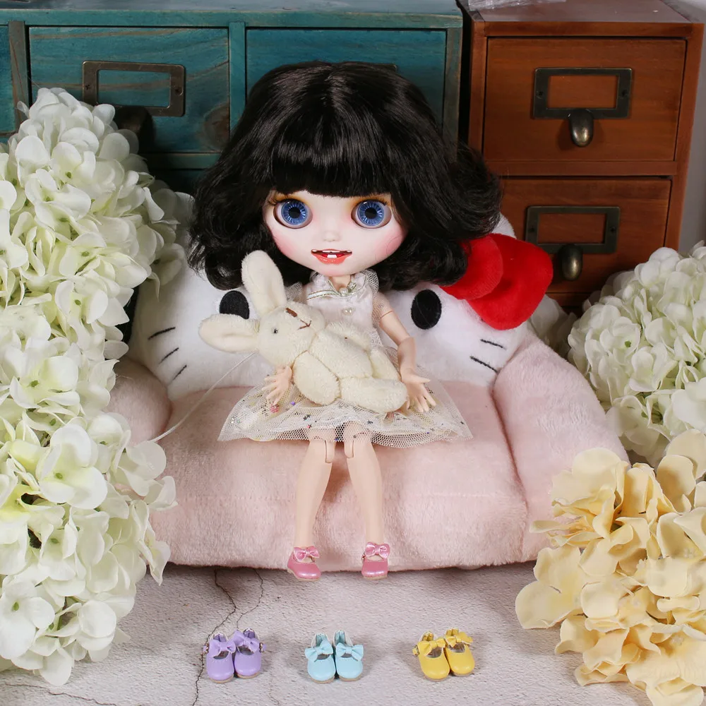 Blyth doll Macaron bow shoes four different colors can be choosing Vintage Neo 1/6 BJD