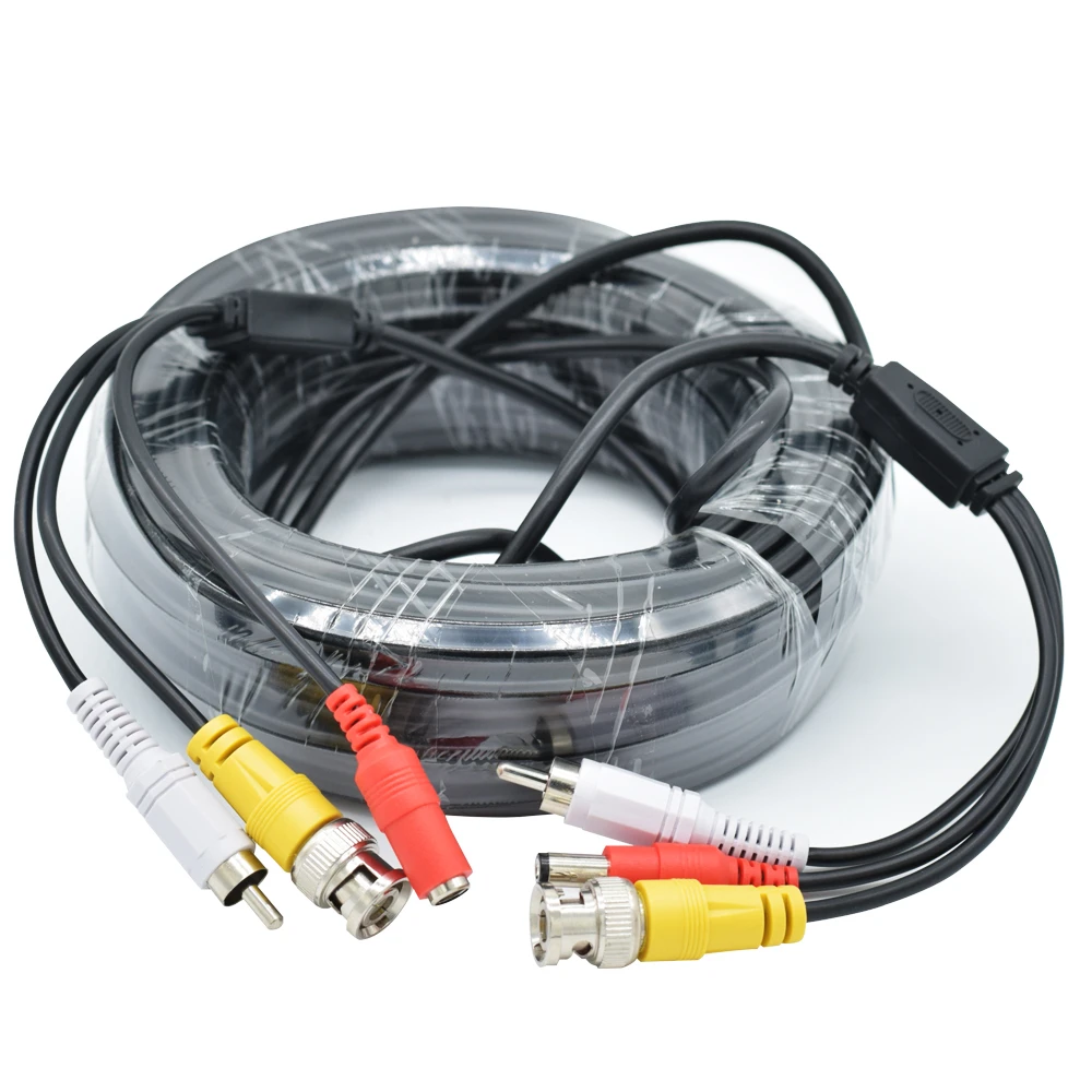 BNC Extension Cable 3 IN 1 Video Audio Power Cable CCTV Coaxial For AHD Camera Surveillance System