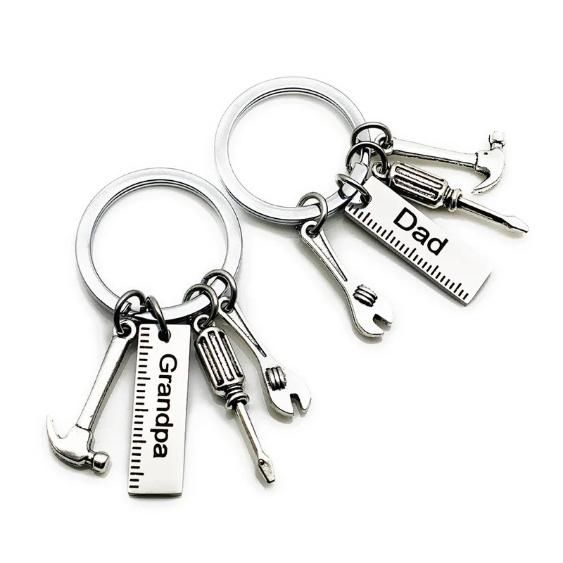 Fashion Keyring Gifts Engraved Drive Safe  for Dad Car Keychain Metal Key Rings  Women Men Friend DIY Key Chain Pendant Jewelry